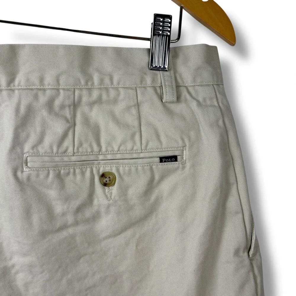 Polo Ralph Lauren Shorts Mens 32 Khaki Classic Fit‎ 9 Cotton Chino Beige Prep